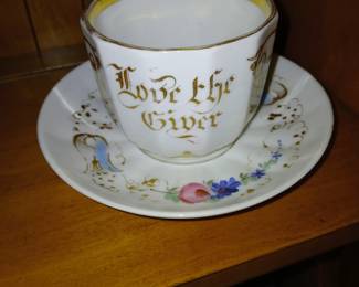 love the giver tea cup, victorian