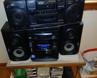 sony portable stereo with microphone, $125