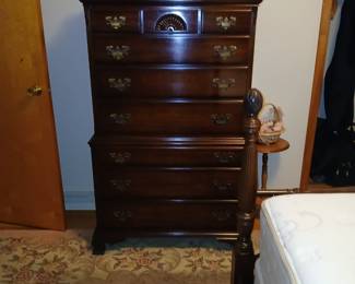 walnut solid wood chest of drawers $150