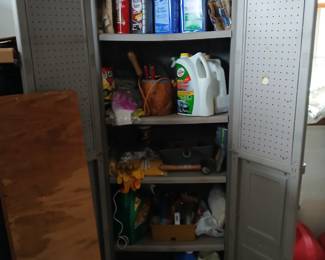 rubbermaid storage cabinet $35. stuff in it make offers