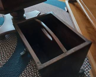 pine magazine caddy-$35