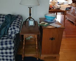 drop leaf solid wood new england style table, cabinet each $65