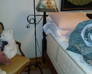 iron floor pole lamp, $35