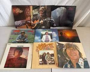 Collection of 9 Classic John Denver Vinyl Records