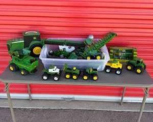 John Deere Vintage Toy Tractor and Combine Harvester Collection