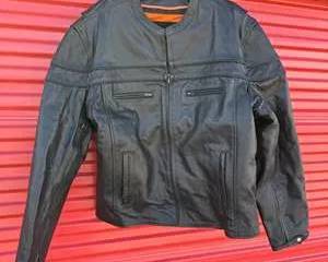 Daniel Smart Men's Black Leather Motorcycle Jacket