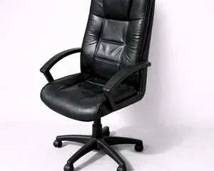 Black Executive Office Chair with High Back and Armrests