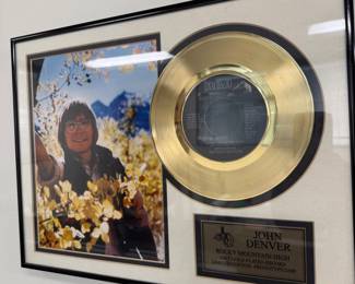 John Denver -Rocky Mountain High 24K gold plated record - limited edition prototype