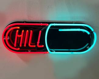 Chill Pill neon sign on plexi