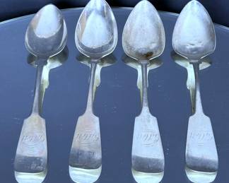 Antique 1800s coin silver spoons