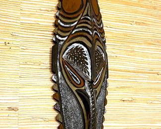 Old Wood Carved Mask of New Guinea