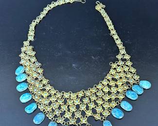 Vintage Middel East Bib Necklace