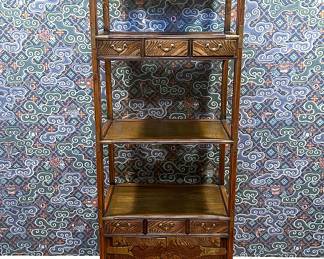 Vintage  Chinoiserie  style  étagère 
