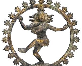 Antique  Iron Shiva Nataraja Figure Hindu