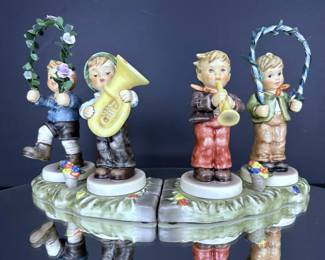 Hummel Figurines Spring Step,  Spring Tune, Spring Sweetheart & Spring Song