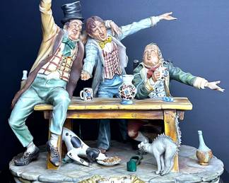 Large Capodimonte Porcelain Figurine 