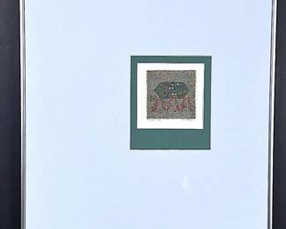 Japanese Serigraph "Fish in the Moon Light" by  Japanese artist  Masao Ohba (1928 - 2008) 