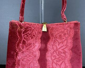 Vintage Red Velvet Purse by LEWIS