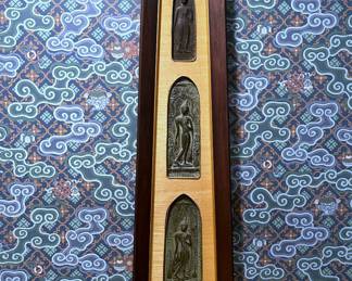 Mid Century Art- Framed Thai Plaques 