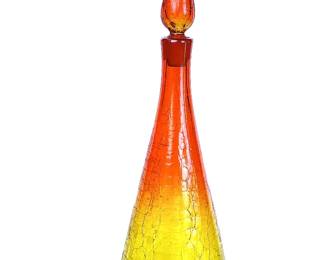 Large mid century Blenko Art Glass decanter 920