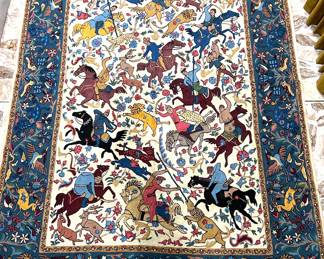 Vintage Hunting Scene Tapestry Rug by Truman