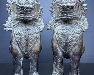 Vintage Temple Guardian Lions made by Austin Productions