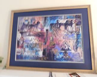 ABSTRACT FRAMED SIGNED PRINT