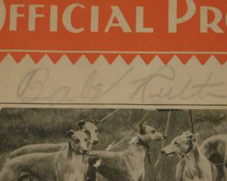 ORIGINAL SIGNED BABE RUTH ST PETERSBURG KENNEL CLUB PROGRAM