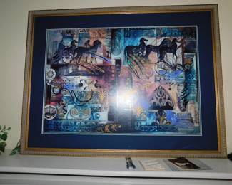 ABSTRACT FRAMED SIGNED PRINT