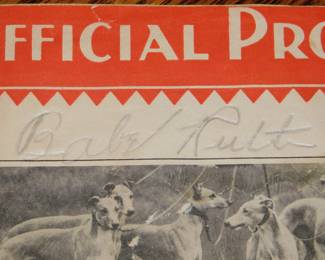 ORIGINAL SIGNED BABE RUTH ST PETERSBURG KENNEL CLUB PROGRAM