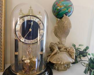 Linden Anniversary Quartz Clock And Figurine