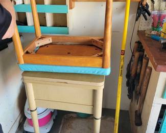 sewing machine in stand