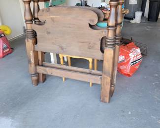 wood single bed frame