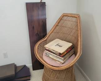 tear drop style wicker chair