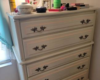 Tall dresser w/ hurricane lamp