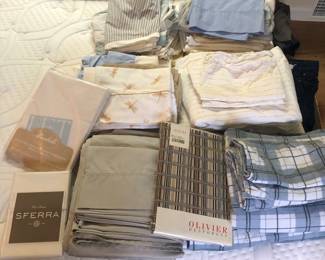 Sheets & pillow cases, duvet covers (queen) by Serena & Lily, Cuddledown, more