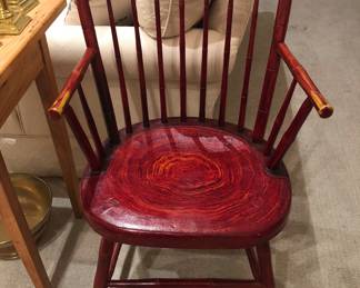 James Rendi painted wood chair (Pennsylvania)