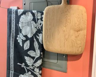 Sur La Table tablecloth, Edward Wohl bread board