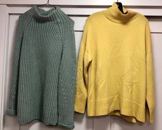 Women's cashmere sweaters by Iris von Arnim & Lafayette 148 (sz. large)