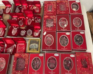 Waterford crystal Xmas ornaments (annual ornaments going back to 1978)