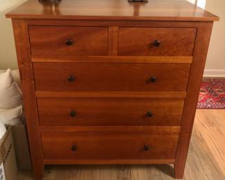 Gorgeous handmade 5-drawer dresser (41.5”W, 25”D, 45”H)