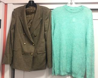 Tagliatore herringbone blazer, Prada sweater