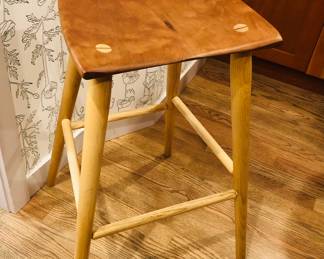 Thos. Moser 27” coal shovel stool - handmade in Maine, signed & dated 2023