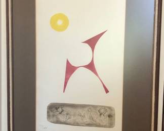 “Deer Park” aquatint & etching by Hank Laventhol (1927-2001), ed. of 75, signed lower right, framed size 17" x 25"