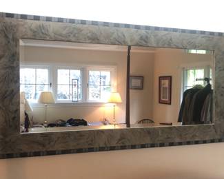 Mirror with handprinted frame (23.5" x 47")