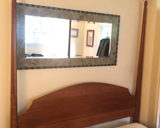 Queen size 4 poster bed (86"L, 64"W, 87" high at top of post)