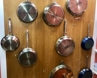 Skillets by All-Clad, Chantal & more