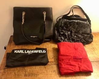 Karl Lagerfeld & Valentino Garavani purses with dust bags