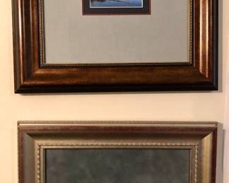 Miniature paintings by Edward C. Cook, images 3 x4”, framed 15”x16”