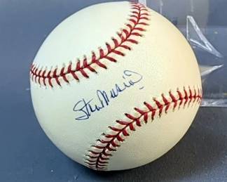 Stan Musial (HOF) Autographed Baseball With PSA/DNA Authentication Sticker And Card, In Display Box 